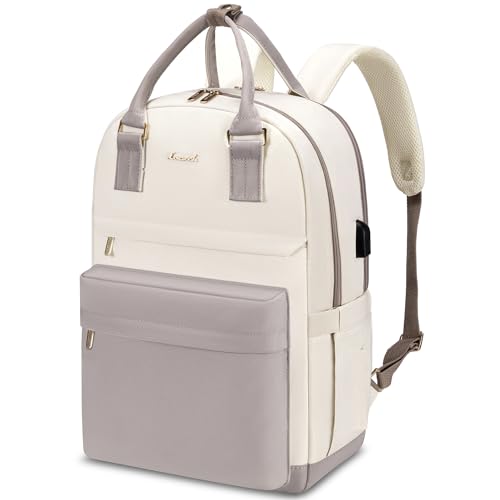 Image of LOVEVOOK Laptop Backpack for Women 15.6 Inch Laptop Bag with USB Port, Fashion Waterproof Backpacks Teacher Nurse Stylish Travel Bags Vintage Daypacks for College Work
