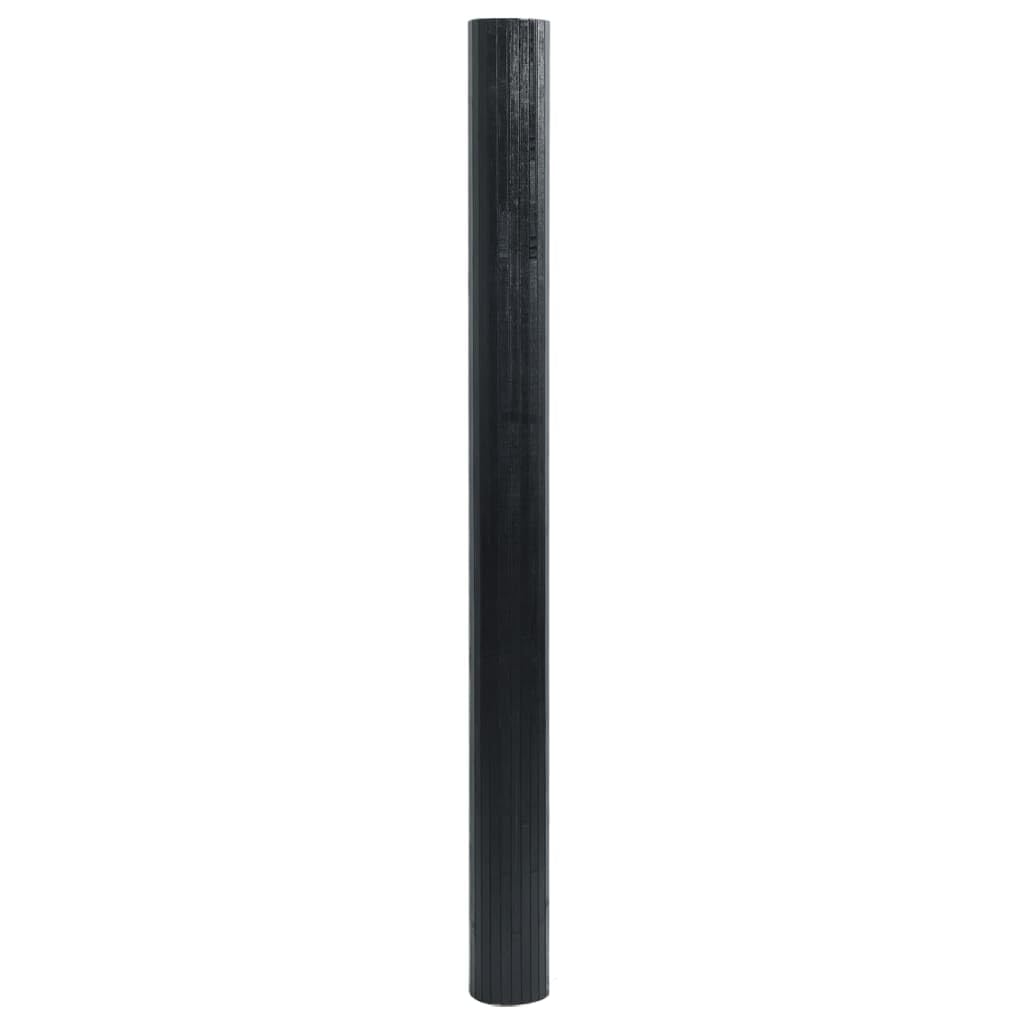 Bambusteppich Rechteckig Schwarz 100x200 cm