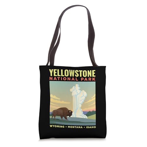 Bolso tote vintage de Parque Nacional Yellowstone, EE.UU., Wyoming, regalo miniatura 1