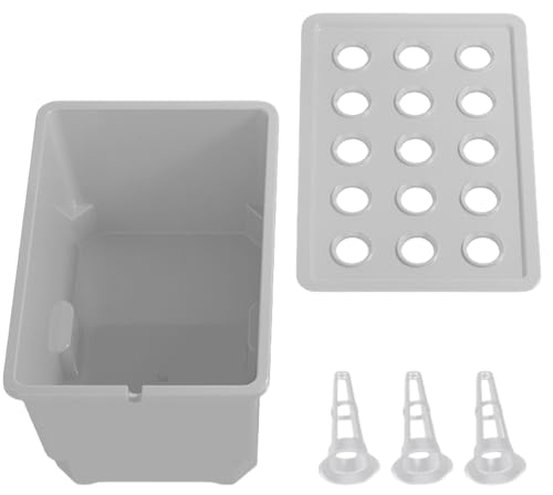 duwanlhridh 水耕栽培ボックス 水耕栽培システム 耐久性 プラスチック 栽培 植え付け ホーム 育苗ポット 育苗箱 種子トレイ 発芽育苗セット便利性 通気性 野菜栽培 多肉植物 家庭菜園 園芸植栽庭園 (グレー)