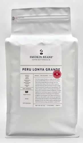 Smokin Beans Café en Grano Premium Peru Lonya Grande 5 Libras miniatura 1