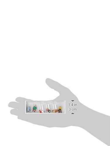 Figura modelo Preiser 10027 pasajeros sentados en bancos HO miniatura 3