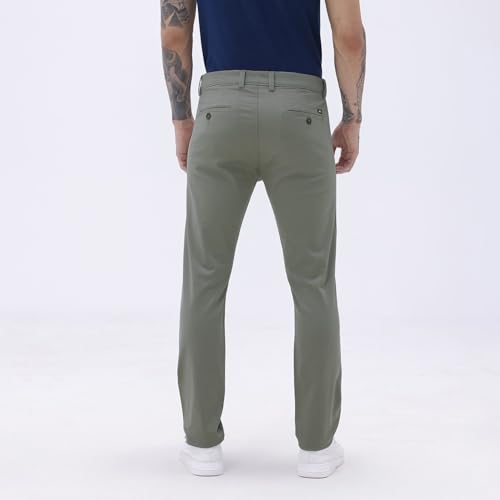 Image of BASICS Premium Cotton Stretch Formal Trousers for Men | Office Pants