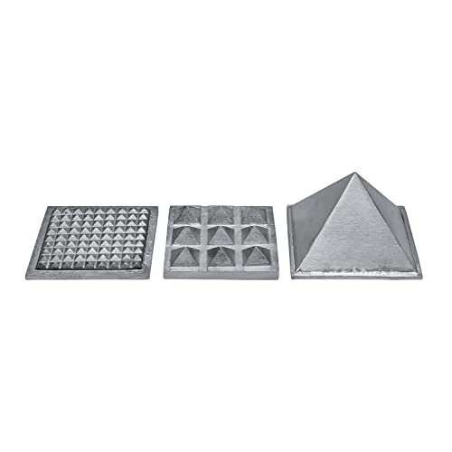 Image of Metal Vastu Zinc 3 Layer Pyramid | Pure Zinc Vastu Remedy | 3-Inch | Pyramid for Positive Energy, Health & Wealth | Vastu Dosh Remedies for Home & Office | Pack of 1