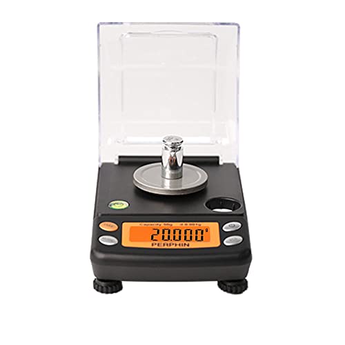 Milligram Scale 50g by 0.001g, Precision Digital Powder Mg Scale USB, Large LCD Display, 6 Weighing Units for Reloading Capsule Supplement Medicine