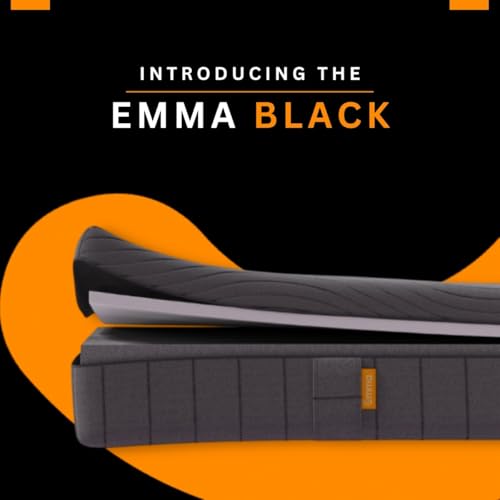 Image of Emma Black Mattress King Size Bed | German Mattress Brand 15 Years Warranty | HyperAdapt Technology Orthopedic Memory Foam Mattress 4 Layers 6-Inch Medium Firm Back Relief 78 x 72 inch