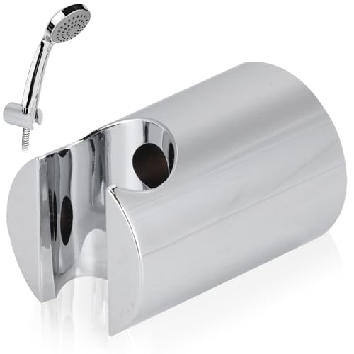 Soporte para cabezal de ducha, soporte para cabezal de ducha de mano con tornillos Tubo de expansión Montaje en pared Cabezal de ducha de mano para baño(Plata)