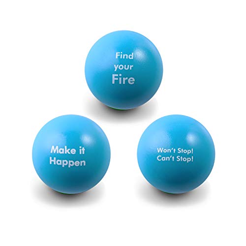 Pure Origins | Motivational Stress Balls | Hand Exercise|Gift 6-Pack |Fidget Accessory For Stress Relief, Special Needs, Concentration, Anxiety, Motivation, Adhd, Autism And Team Building (Scuba Blue) #TOP4