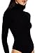 Forever 21 Women's Sweater-Knit Turtleneck Bodysuit Black