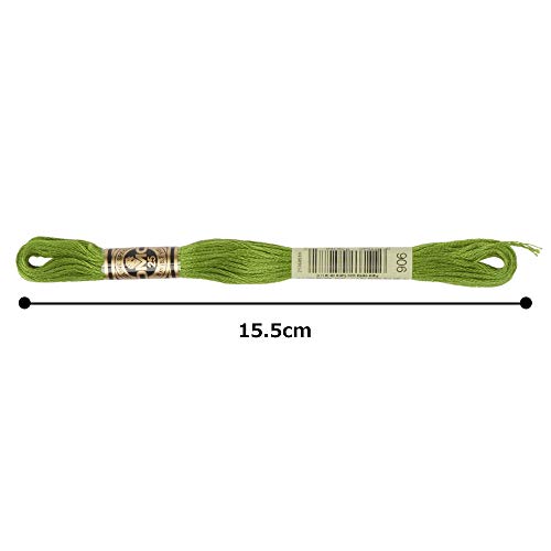 Image of DMC 6-Strand Embroidery Cotton Floss, Medium Parrot Green