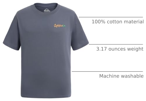 Image of Quiksilver Boys' Short Sleeve Logo Graphic T-Shirt, Soft & Comfortable, Regular Fit
