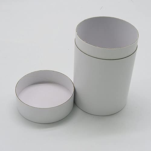 Image of WENPACK 12Pack Paperboard Tube with Lid Round Cardboard Essential Oil Packaging Gift Box Container (3.22 inch D*4.4 inch H, White)