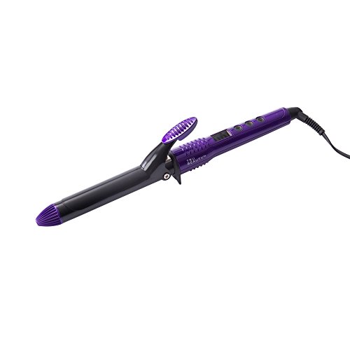 Tru Beauty, 1-inch LED Curling Iron with Ceramic Coated Barrel for Women & All Hair Types & Lengths- Purple