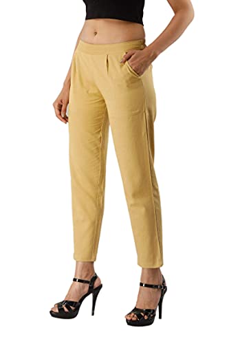 Image of Cotton Wear Casual Regular Fit Elastic Waist Double Side Pocket Trouser