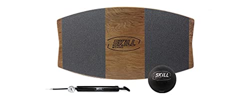 The Skill Board Mini - Wooden Balance Board - Travel-Size Balance Trainer for All Sports, Gym...