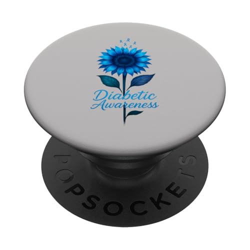 Sunflower Diabete T1D Type1 Diabetic Life Diabetes Awareness PopSockets PopGrip Adhesivo