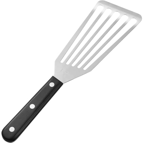 Stainless Steel Slotted BBQ Shovel Professional Fish Spatula Handle Stainless Steel Fish Slice Non Stick Frying Spatula for Cooking