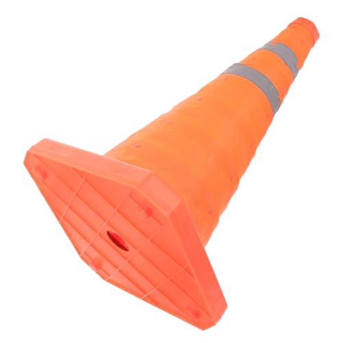 IMIKEYA Cono De Tráfico De Seguridad Vial Plegable De 45 Cm Color Naranja Sin Luz Para Control De Tráfico Estacionamientos y Construcción, Resistente y Portátil