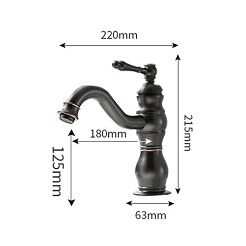 Grifo de baño vintage de alta gama con acabado cromo espejo y rotación total LWX 7
