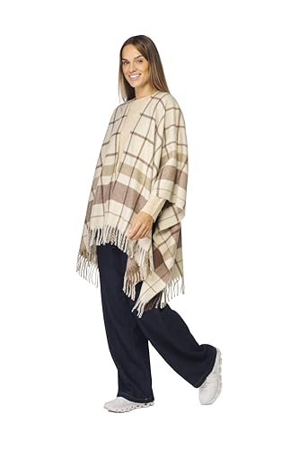 Image of Women's Shawl Wrap Poncho Ruana Cape Cardigan Sweater Open Front for Fall Winter Spring