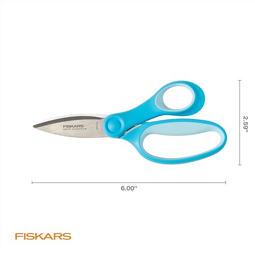 Fiskars 6" Kids Super Scissors with PowerCut Technology, Stainless Steel, School Supplies - image 7