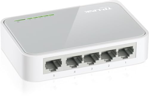 Cudy GS105 Switch 5 Puertos Gigabit Ethernet: 10/100/1000Mbps, Plug And Play, Metálico Para Hogar Y Oficina