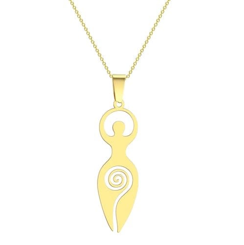Collier déesse en spirale wiccan pendentif païen amulette talisman pour femme