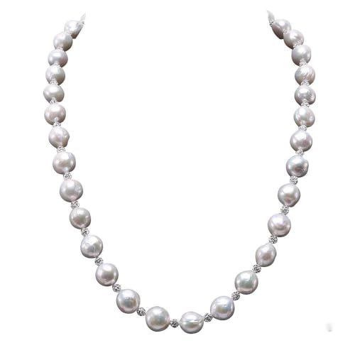 Collier perles de culture d'eau douce baroques de 24 pouces pour sublimer vos tenues chic
