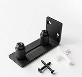 INDUSTRIAL BY DESIGN Adjustable Barn Door Floor Guide with Nylon Bearings for Silent, Smooth Operation - The Only Channel Guide with Flush to Floor Design - Solid 3/16