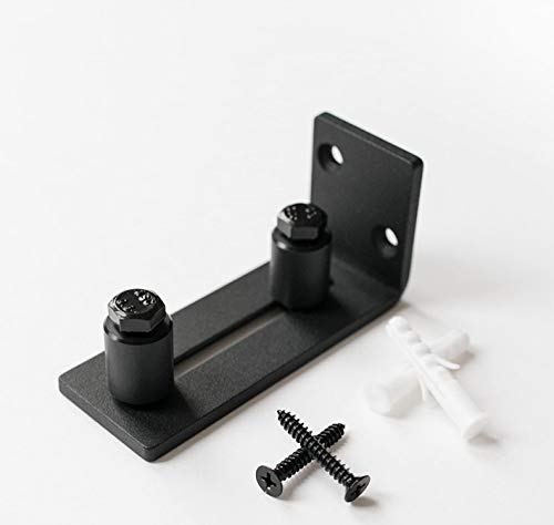 INDUSTRIAL BY DESIGN Adjustable Barn Door Floor Guide with Nylon Bearings for Silent, Smooth Operation - The Only Channel Guide with Flush to Floor Design - Solid 3/16