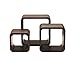 King Collection King Home M1106014/A Set, 3 Stück, quadratisch, Walnuss
