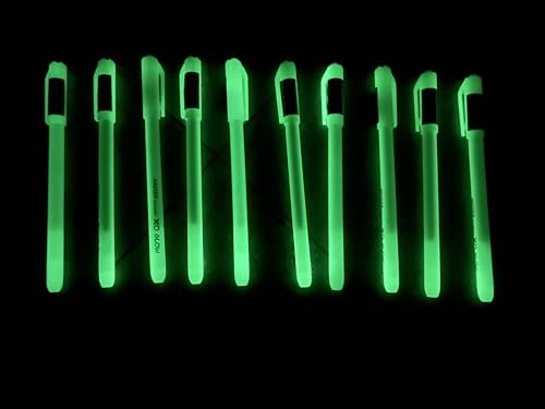 Image of XO Glow in the Dark ball Pens, Pack of 10, blue black red mix