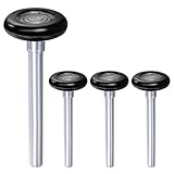 QUARKZMAN 4 Stück 1.8" Schwarze Nylon Garagentorrollen Für 2" Garagentorschiene 4.25" Lange Stange Leise Garagentorräder 8 Kugellager Schwarz