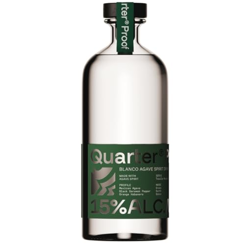 Quarter Proof | Light Blanco Agave Tequila Spirit 70cl | 15% Vol | Low Calorie, Vegan, Sugar Free Tequila Inspired by Mexico, Distilled in the UK