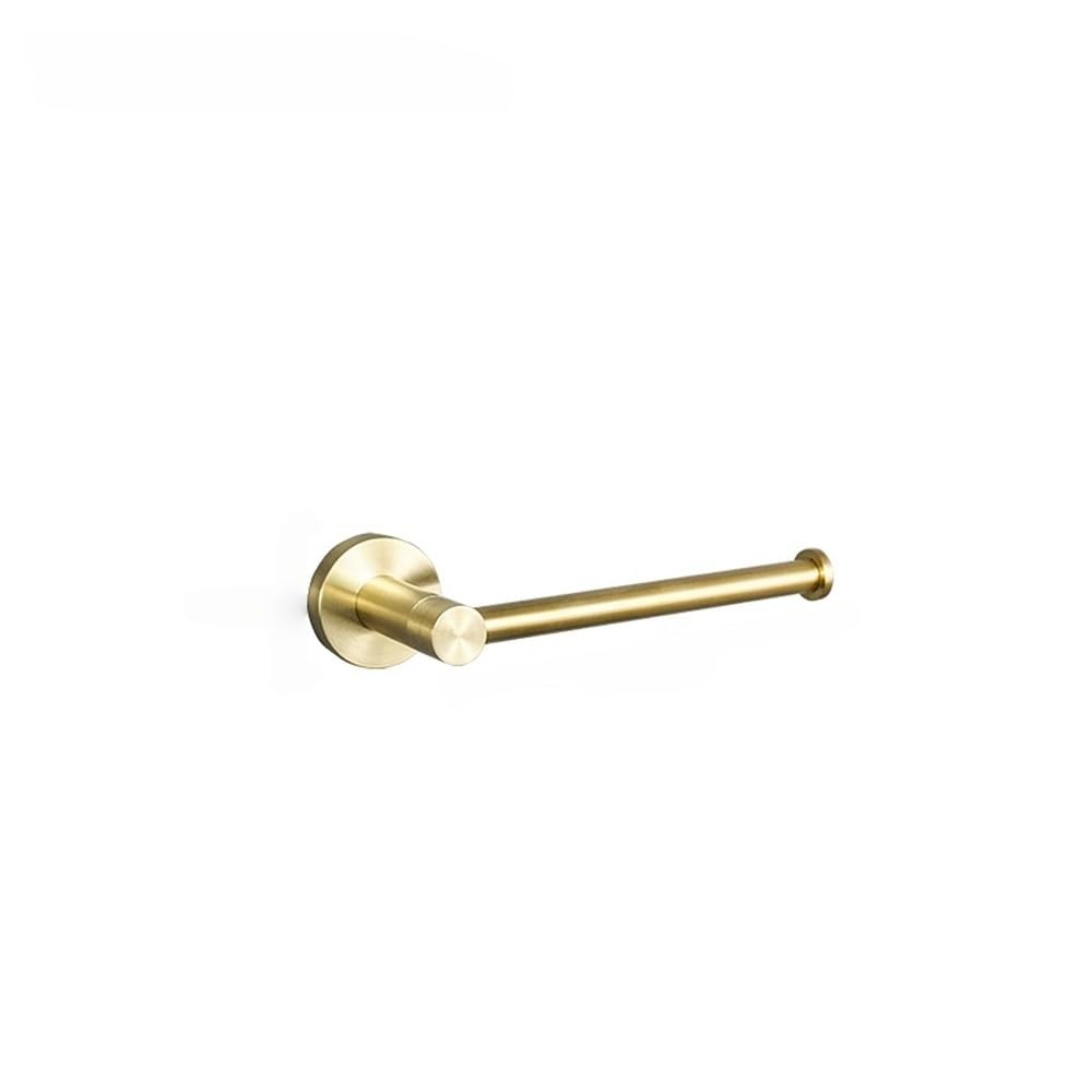 VVW&LIU Brushed Gold Stainless Steel Towel Bar Paper Holder Towel Rack Hook Soap Dish Toilet Brush Bathroom Hardware Accessories,Pape
