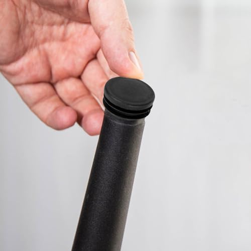 Tapón de plástico negro para agujeros redondos y patas de mobiliario, pack de 50 7