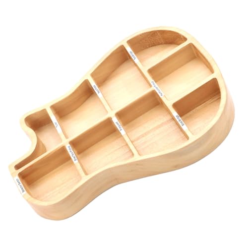 HANABASS Guitar Picks Storage Box Wooden Organizer for Guitar Picks Stylish and Practical present for Musicians Space Efficient