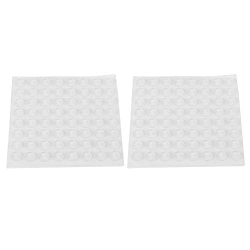 128Pcs Self Adhesive Silicone Pads, Non Slip Silicone Cuttable Furniture Pads Transparent Foot Mat Household Protectors 12x4mm Anti Scratch Rubber Floor Protectors for Furniture Ap