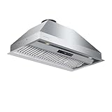 VENFAN 36 Inch Range Hood Insert, 1200 CFM Ultra Quiet Kitchen Vent Hood, Gesture & Touch Control, Ducted/Ductless Convertible, Stainless Steel with Memory Function