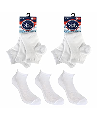 Renato Balestra linea Jeans - 6 Paia Calzini alla caviglia unisex per uomo e donna in cotone filo di scozia traspirante mod. Traspir