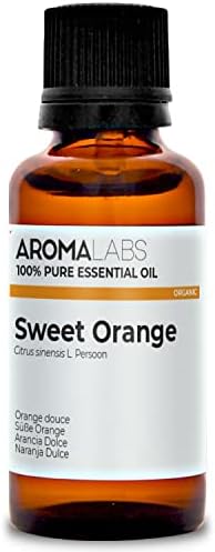BIO - Sweet Orange Essential Oil - 30mL - 100% Pure, Natural, Chemotyped and AB Certified - Aroma Labs (French Brand)