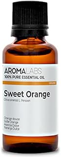 BIO - Sweet Orange Essential Oil - 30mL - 100% Pure, Natural, Chemotyped and AB Certified - Aroma Labs (French Brand)