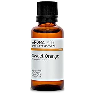 BIO – Sweet Orange Essential Oil – 30mL – 100% Pure, Natural, Chemotyped and AB Certified – Aroma Labs (French Brand)