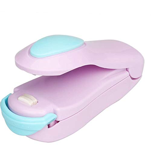 Portable Mini Sealing Household Machine, Mini Heat Sealing Machine Travel Portable Sealing Machine bag Clip Household Kitchen Supplies (Purple 1pcs) - Thumbnail 6