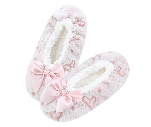 Image of Keyela Women Cozy Warm Slipper Socks, Non Slip Gripper Indoor House Socks | Soft warm cozy fabric, gripper anti-slip bottom for bedroom, lounge and all indoor daily use