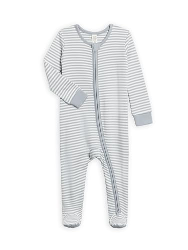 Image of Colored Organics Baby Zip-Up Footed Sleeper with 2-Way Zipper - Newborn Organic Cotton Pajamas