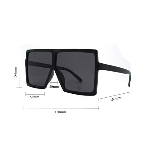 Aviator Oversized Square Flat Top Fashion Unisex Sunglasses2