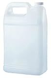 Verdana Plastic Jug - 1 Gallon - Rectangular Flat - HDPE Material - Natural (Translucent) Color - Compact 3.9 inch thickness