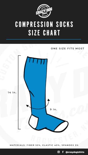 Crazy Dog T-Shirts Funny Compression Socks for Dad Hilarious Fathers Day High Socks for Men4