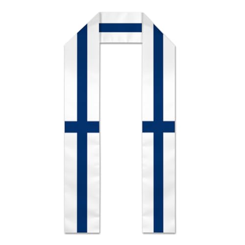 Finland Flag Graduation Sash,Graduation Stole Scarf Gifts for International Student